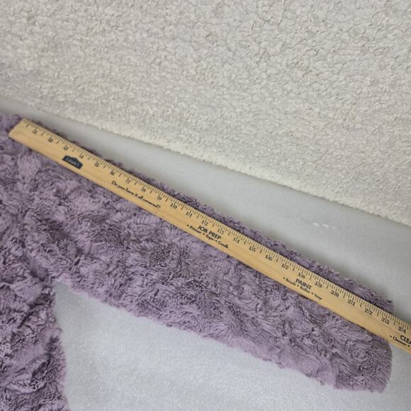 The North Face Girls XL 18 Reversible Jacket Fleece Sherpa Purple Gray Full Zip - Picture 7 of 13